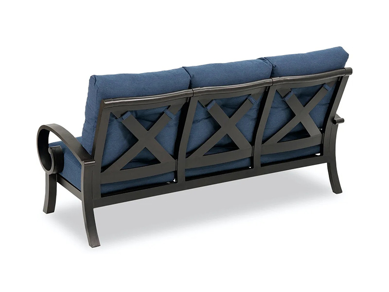 Slunovrat ve věku bronzová hliníková s polštáři Terasová pohovka
